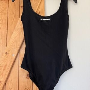 Jil Sander logo one-piece swimsuit